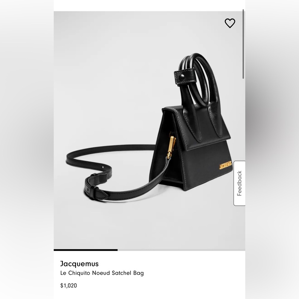 Jacquemus Black Mini Bag with Gold Accents - Picture 3 of 3